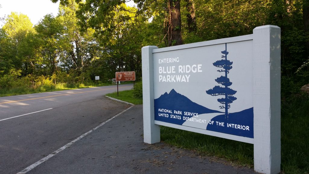 Entrance to the Blue Ridge Parkway